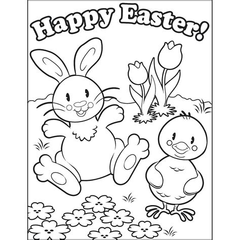 happy easter coloring sign coloring pages