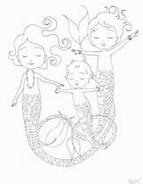 Coloring Mermaid Pages Baby Coloringhome Mermaids Family Source Visit Site Details Library Clipart Sleeping Comments Line sketch template
