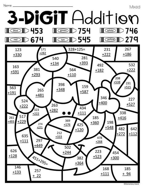 christmas coloring math worksheets christmas color  number addition