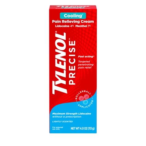 tylenol precise cooling pain relieving cream  joint  muscle