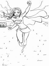 Supergirl Coloring Pages Fly Ready Color Adult Getcolorings Getdrawings Superheroes Popular sketch template