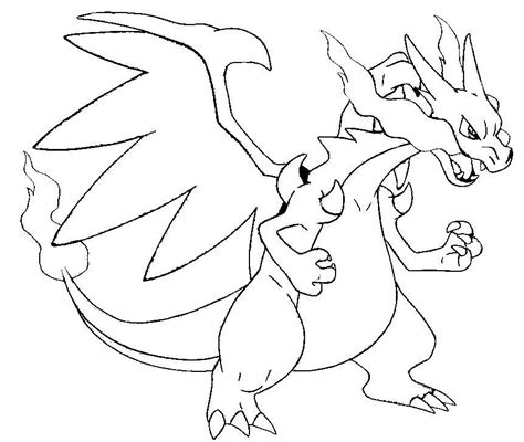 coloring pages mega evolved pokemon drawing pokemon charizard dragon