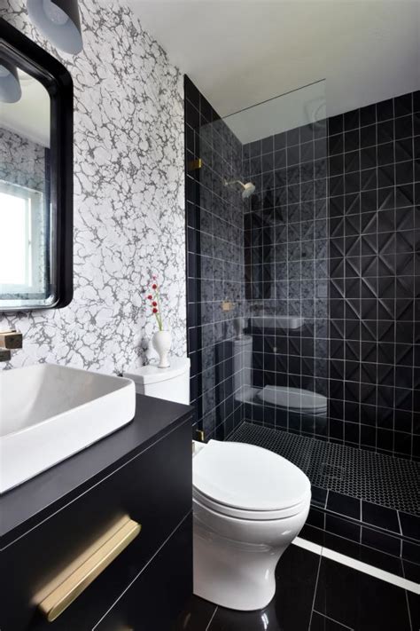 black  white bathroom design hgtv