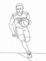 Coloring Players Pages Nba Basketball Getcolorings Color sketch template
