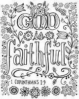 Faithful Coloring God Canvas sketch template
