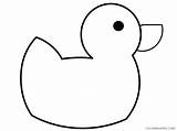 Duck Printable Coloring Rubber Pages Ducky Coloring4free Template Print Outline sketch template