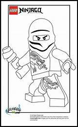 Ninjago Zane Coloring Pages Lego Ninja sketch template