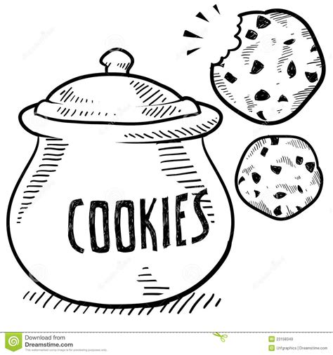 coloring pages cookie jar sketch coloring pages