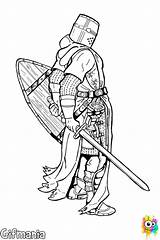 Templar Coloring Designlooter Knight sketch template