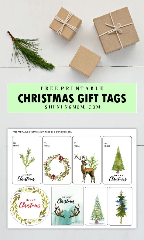 printable christmas tags  cute designs