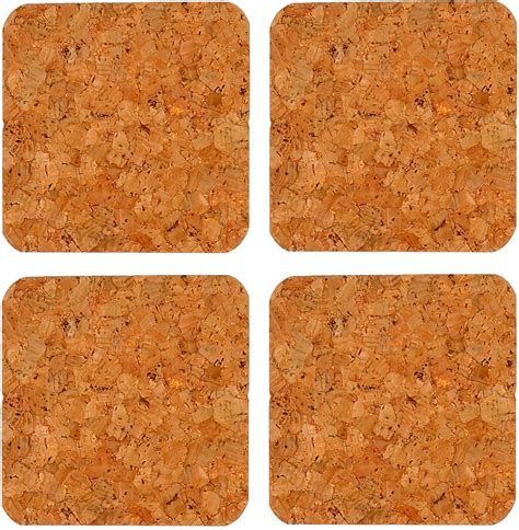 thirstystone n497 cork coasters copper flake set of 4 multicolor