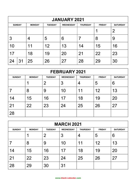 2021 Yearly Calendar With Boxes Calendar Printables Free