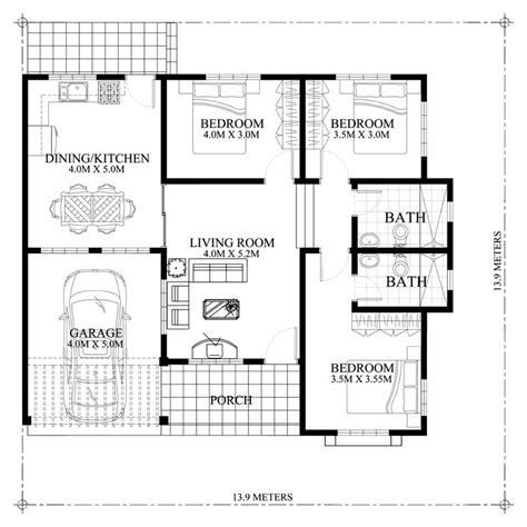 hasinta bungalow house plan   bedrooms pinoy house plans