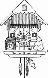 Cuckoo Clocks Nutcracker Mandalas sketch template