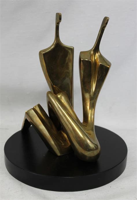 sold price modern bronze sculpture  itzik ben shalom april     edt