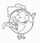 Coloring Earth Pages Planet Kids Lady Wuppsy Popular Coloringhome sketch template