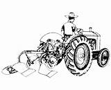 Tractor Coloring Pages Tractors Outline Construction Trattori Old Plowing Ford Da Disegni Kleurplaten Farm Gratis Plow Drawing Di Template Disegnare sketch template