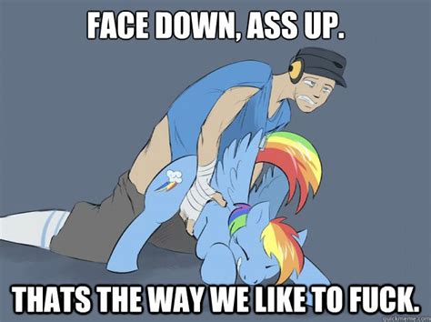 face down ass up thats the way we like to fuck rainbow slut quickmeme