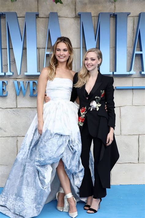 Lily James Cher And Meryl Streep At Premiere Of Mamma Mia