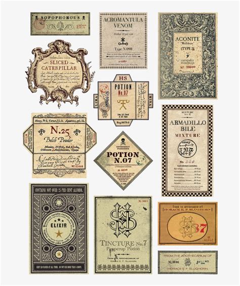 harry potter potion labels printable