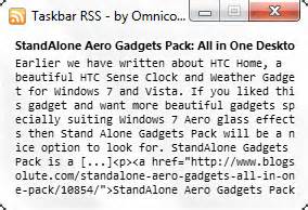 read rss feeds  windows  taskbar thumbnail preview