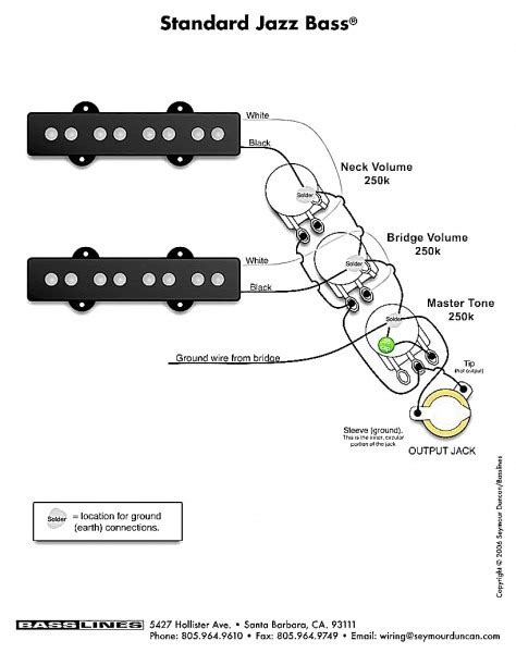 fender jazz bass wiring schematic