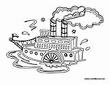 Steamboat Steamship Riverboat sketch template