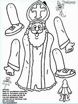 Knutselen Trekpop Sint Sinterklaas Pantin Knutselpagina Nicolaas Dolls Knutselplaten Piet Maken Marionette Marie Papieren Eens Nog Zwarte Kerstmis Poppen Marionnette sketch template