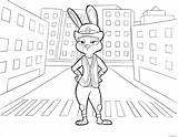 Pages Hopps Lieutenant Judy Coloring sketch template