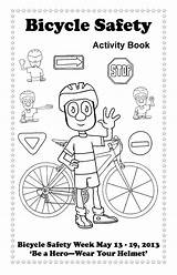 Safety Coloring Bicycle Activities Bike Worksheets Pages Kindergarten Worksheet Book Worksheeto sketch template