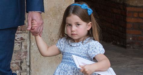 Princess Charlotte Wears Blue Smock Dress For Prince Louis Christening