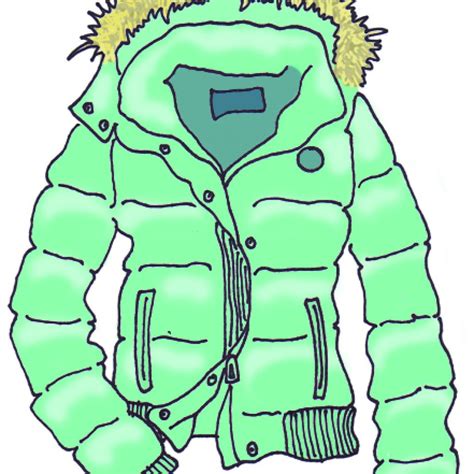 vector winter jacket clipart   commercial  high quality
