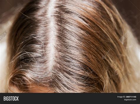 dark roots hair image photo  trial bigstock