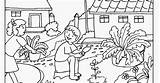 Coloring Gardening Kids Pages sketch template