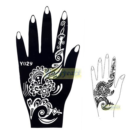 1pc new beatuy health airbrush paste paper indian henna flower lace