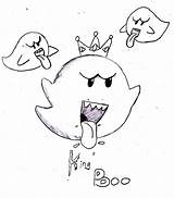 Boo King Pages Coloring Mario Template Printable Getcolorings sketch template