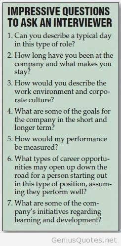 impressive questions    interviewer   job interview tips job interview questions