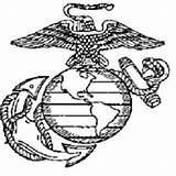 Anchor Globe Eagle Drawings Usmc Cliparts Clipart Computer Designs Use sketch template