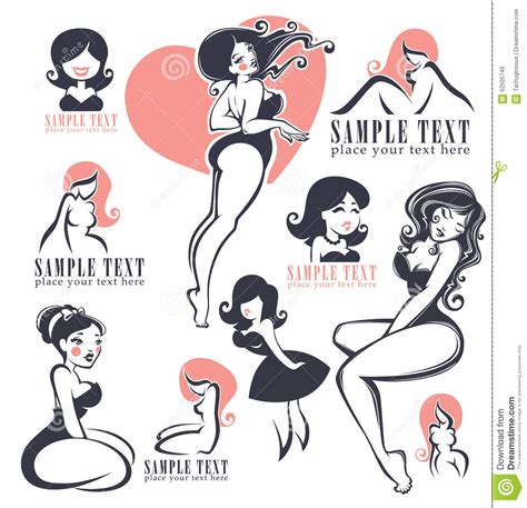 Pinup Collection Stock Vector Illustration Of Page Love 62505749