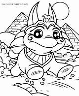 Coloring Pages Cartoon Neopets Sheets Characters Colouring Color Kids Printable Print Character Lost Funny Children Desert Cartoons Dinokids Close Found sketch template