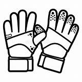 Goalkeeper Glove Handschoenen sketch template