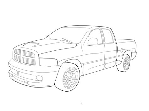 dodge ram  coloring pages pictures