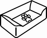 Bed Dog Drawing Pet Beds Clipartmag Paintingvalley sketch template