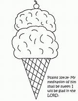 Coloring Ice Cream Pages Printable Popsicle Cone Kids Jesus School Color Fudge Sunday Clipart Lesson Drawing Colouring Cones Bible Sweet sketch template