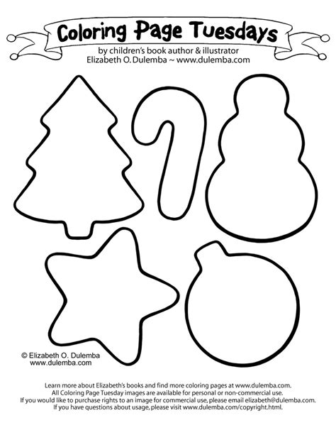 dulemba coloring page tuesday christmas cookies