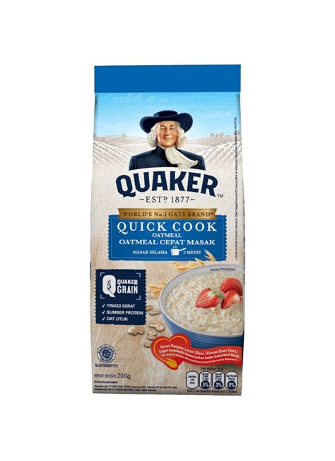 memasak quaker oat biru  diet homecare