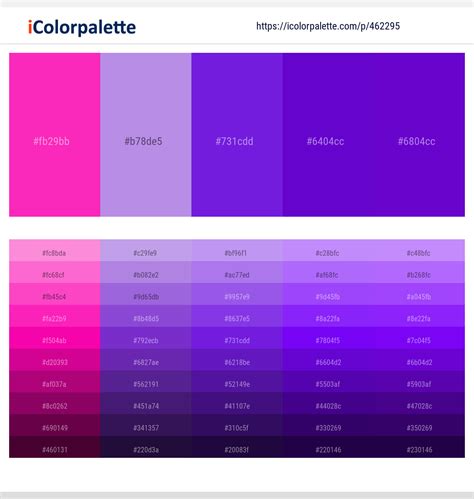 latest color schemes  medium purple color tone combinations  icolorpalette