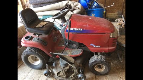 sears craftsman lawn tractor   mower deck youtube