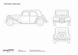 Traction Citroen Avant Drawings sketch template