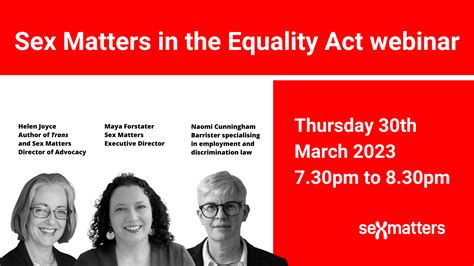 Webinar Sex Matters In The Equality Act Sex Matters